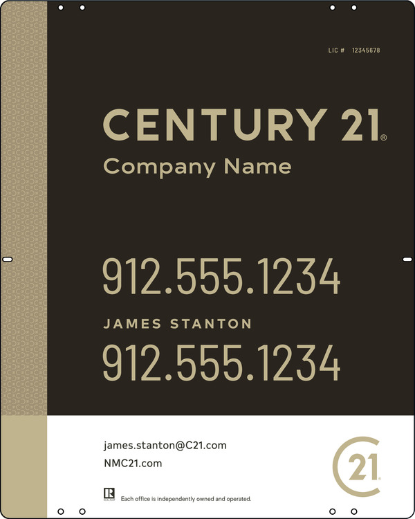 Steel Yard Sign Panel 30x24 DF - Century 21 | Lowen Sign