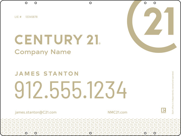 Steel Yard Sign Panel 18x24 DF - Century 21 | Lowen Sign