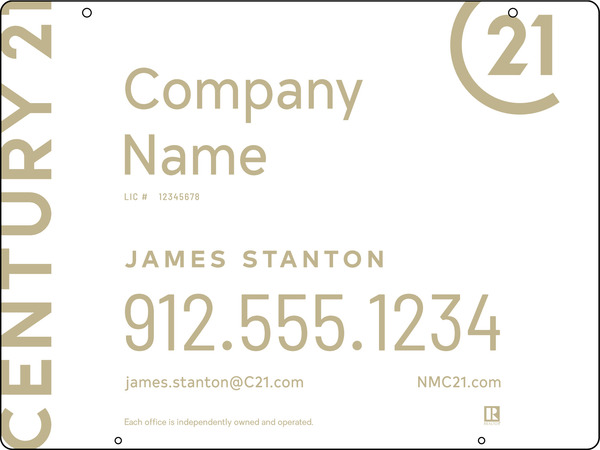 Steel Hanging Panel 18x24 DF - Century 21 | Lowen Sign