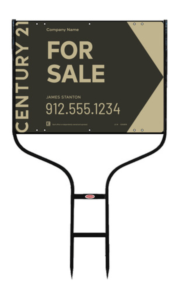 Round Rod Frame and Sign Panel Unit, 18h x 24w