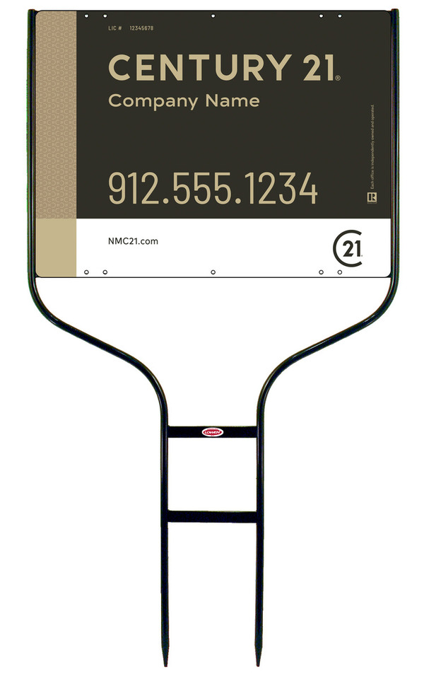 Round Rod Frame and Aluminum Sign Panel Unit, 18h x 24w