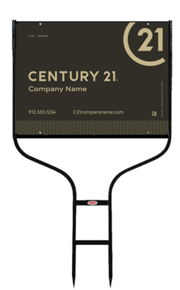 Round Rod Frame and Aluminum Sign Panel Unit, 18h x 24w