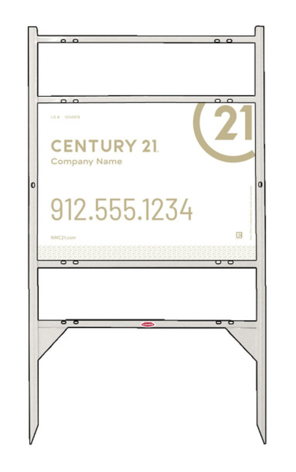 Thor Frame 18x24 Aluminum Dual Rider White  - Century 21 | Lowen Sign