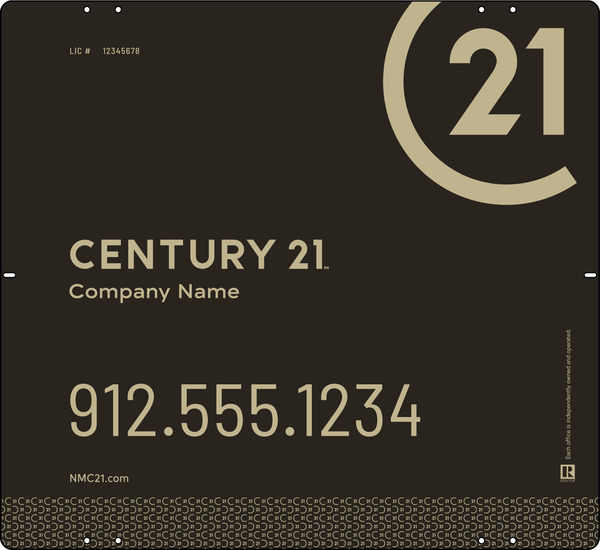 Steel Reflective Yard Panel 22x24 DF - Century 21 | Lowen Sign