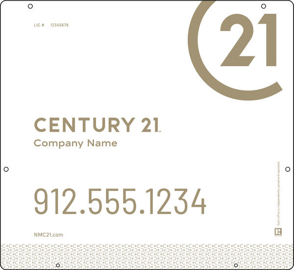 Steel Hanging Panel 22x24 DF - Century 21 | Lowen Sign