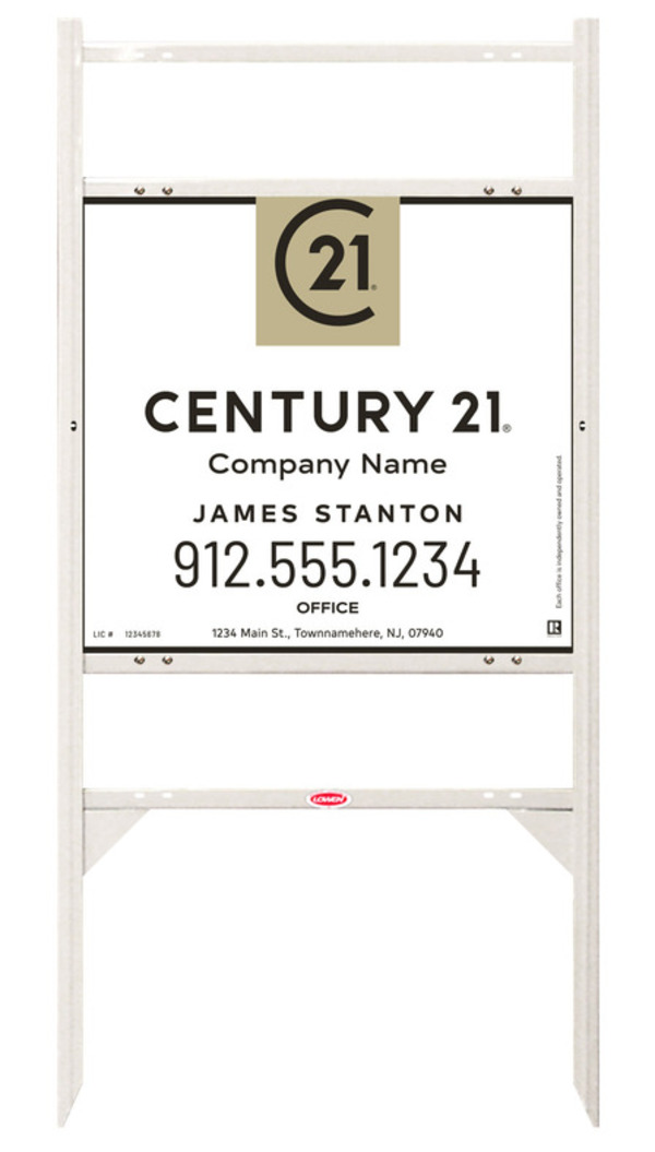 Thor Frame 22x24 Steel Agent Executive White - Century 21 | Lowen Sign