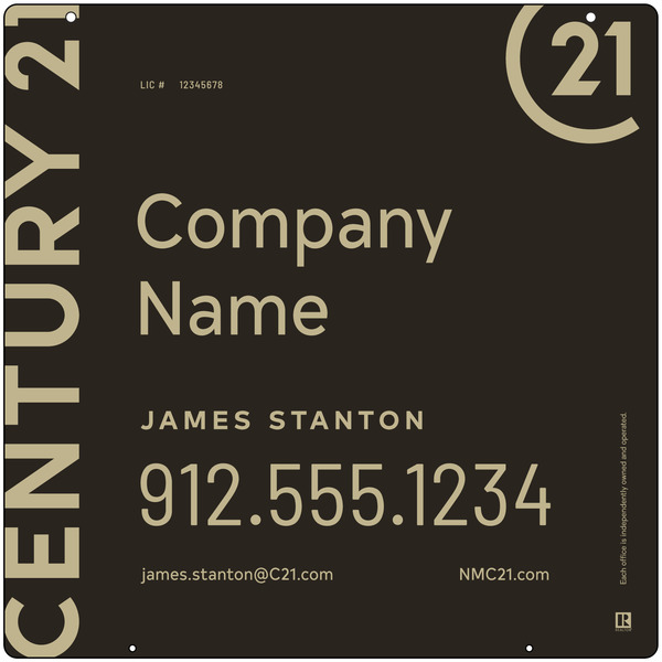 Aluminum Hanging Panel 24x24 DF - Century 21 | Lowen Sign