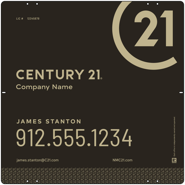Aluminum Yard Panel 24x24 DF - Century 21 | Lowen Sign