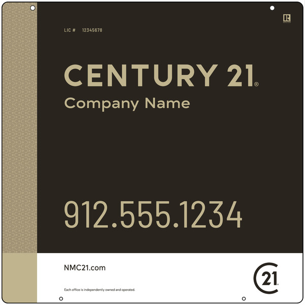 Aluminum Hanging Panel 24x24 DF - Century 21 | Lowen Sign