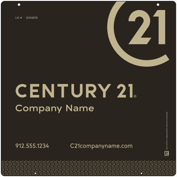 Aluminum Composite Hanging Panel 24x24 DF - Century 21 | Lowen Sign