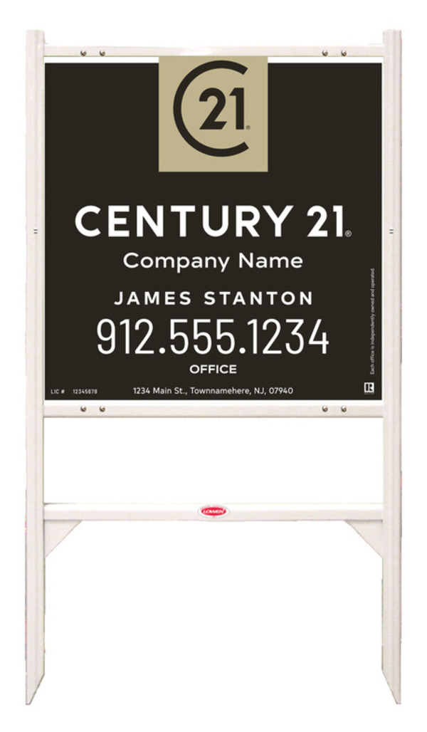 Gibraltar Frame 24x24 Aluminum Agent Office White - Century 21 | Lowen Sign