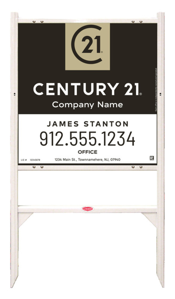 Gibraltar Frame 24x24 Aluminum Agent Sales White - Century 21 | Lowen Sign