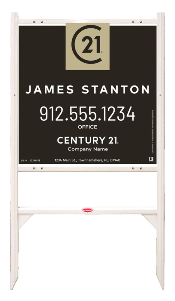 Gibraltar Frame 24x24 Aluminum Agent Centric White - Century 21 | Lowen Sign