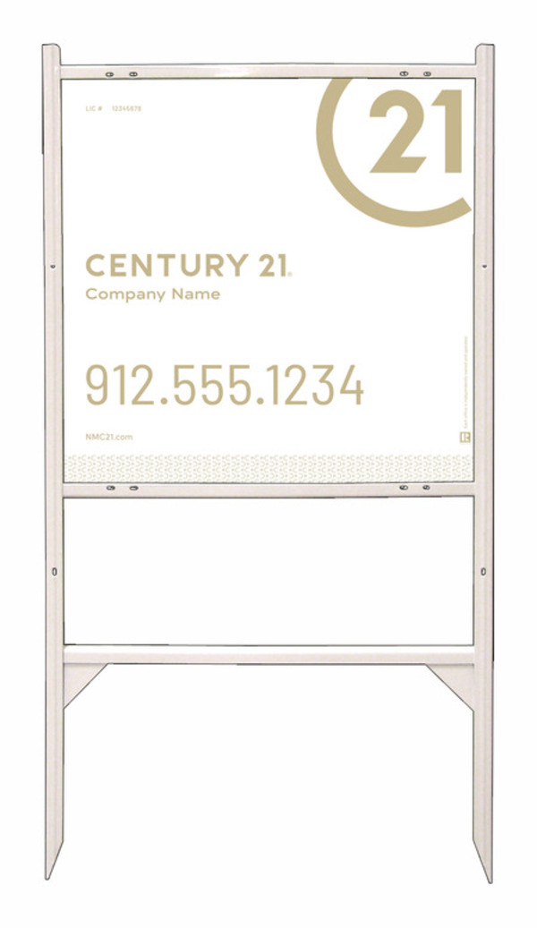 Gibraltar Frame 24x24 Aluminum Agent White  - Century 21 | Lowen Sign