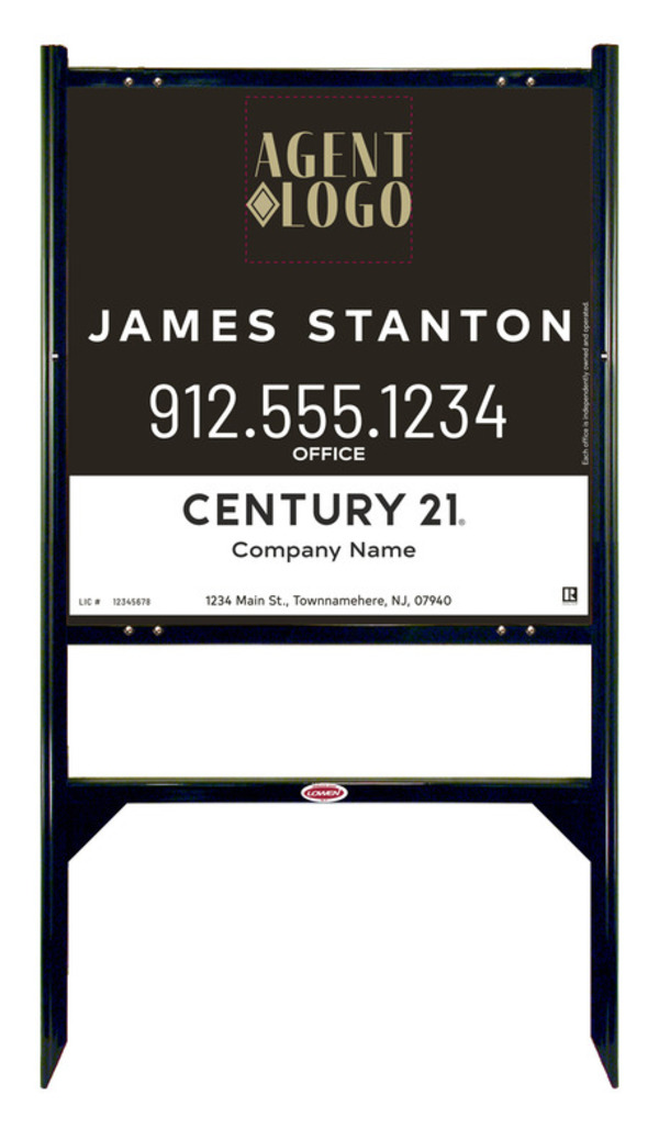 Gibraltar Frame 24x24 Aluminum Agent Logo Centric Sales - Century 21 | Lowen Sign