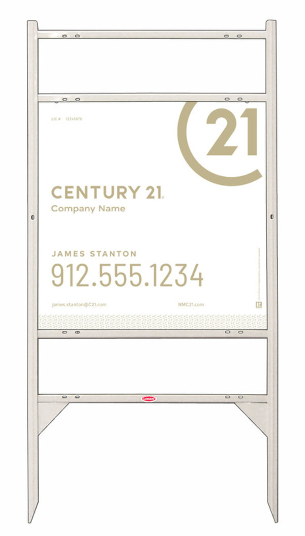 Thor Frame 24x24 Aluminum Signature White - Century 21 | Lowen Sign