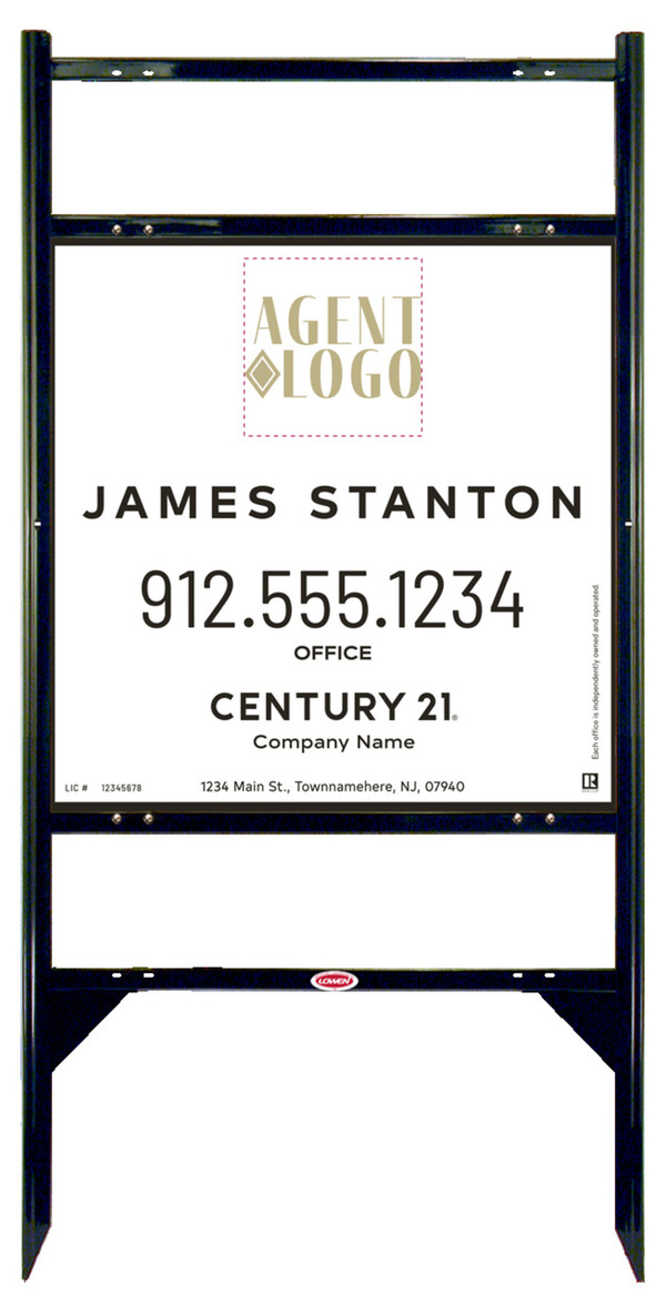 Thor Frame 24x24 Aluminum Agent Logo Centric - Century 21 | Lowen Sign