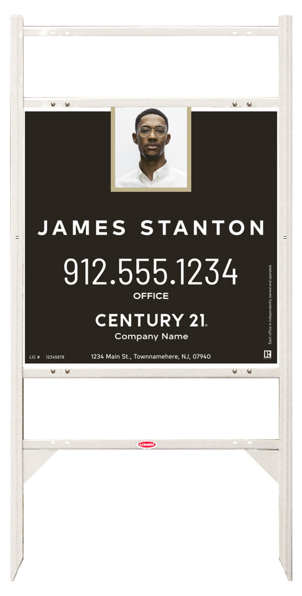 Thor Frame 24x24 Aluminum Agent Photo Centric White - Century 21 | Lowen Sign