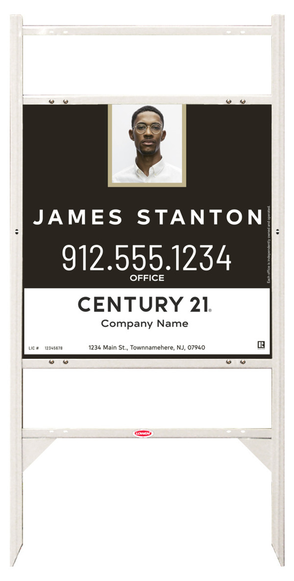 Thor Frame 24x24 Aluminum Agent Photo Property White - Century 21 | Lowen Sign