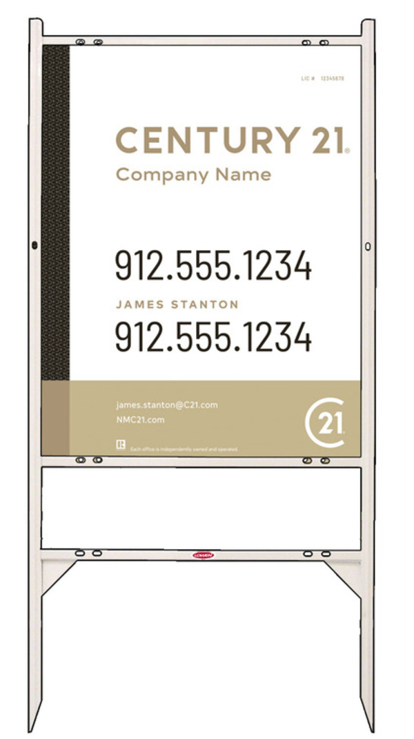 Gibraltar Frame Unit 30x24 Aluminum Executive White - Century 21 | Lowen Sign