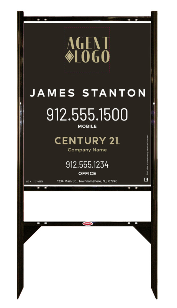 Gibraltar Frame 30x24 Steel Agent Logo Centric - Century 21 | Lowen Sign