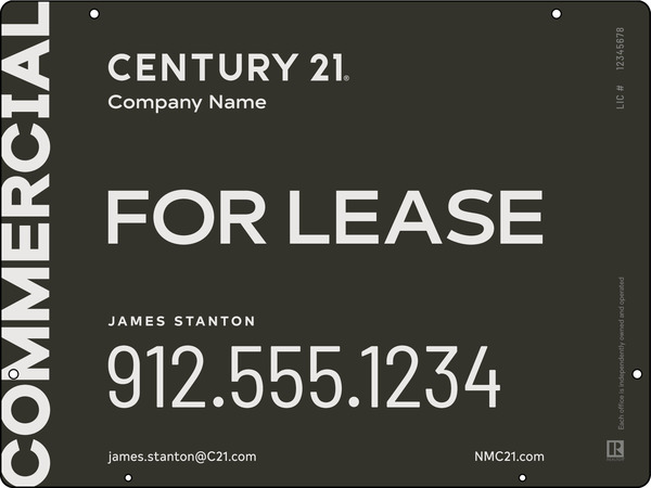 Century 21 Commercial Agent Hanging Panel 18x24 Aluminum - C21