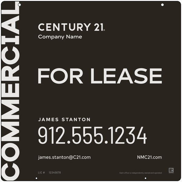 Century 21 Commercial Agent Hanging Panel 24x24 Aluminum - C21