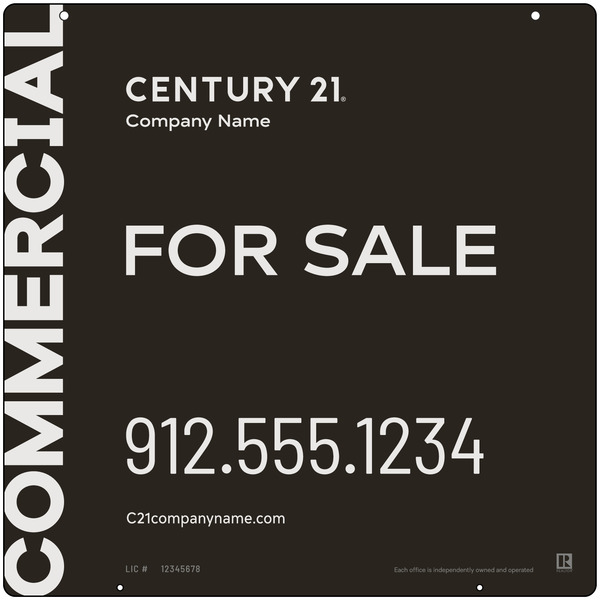 Century 21 Commercial Office Hanging Panel 24x24 Aluminum - C21