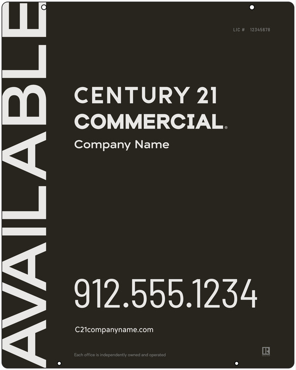 Century 21 Commercial Office Hanging Panel 30x24 Aluminum - C21