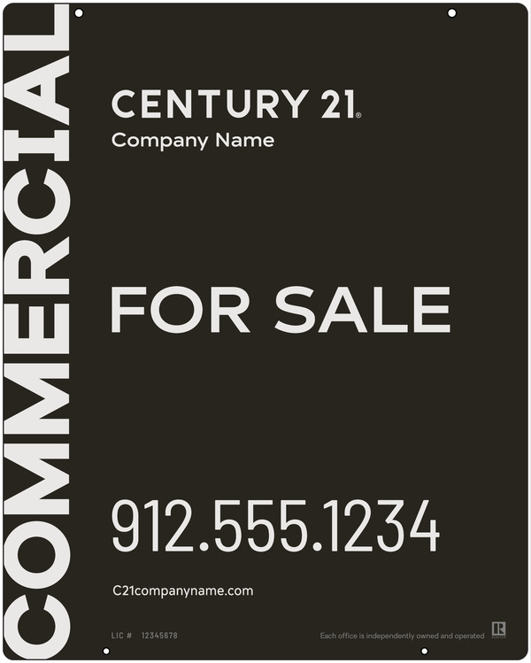 Reflective Hanging Panel 30x24 Commercial Office Property - Century 21 | Lowen Sign