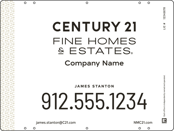 Aluminum Yard Panel 18x24 DF - Century 21 | Lowen Sign