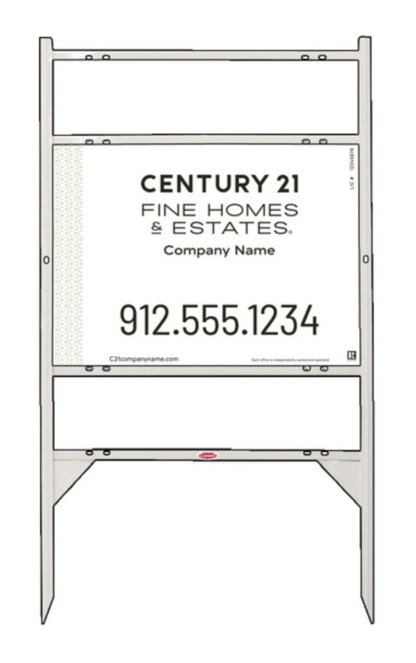 Thor Frame 18x24 Aluminum Dual Rider White  - Century 21 | Lowen Sign