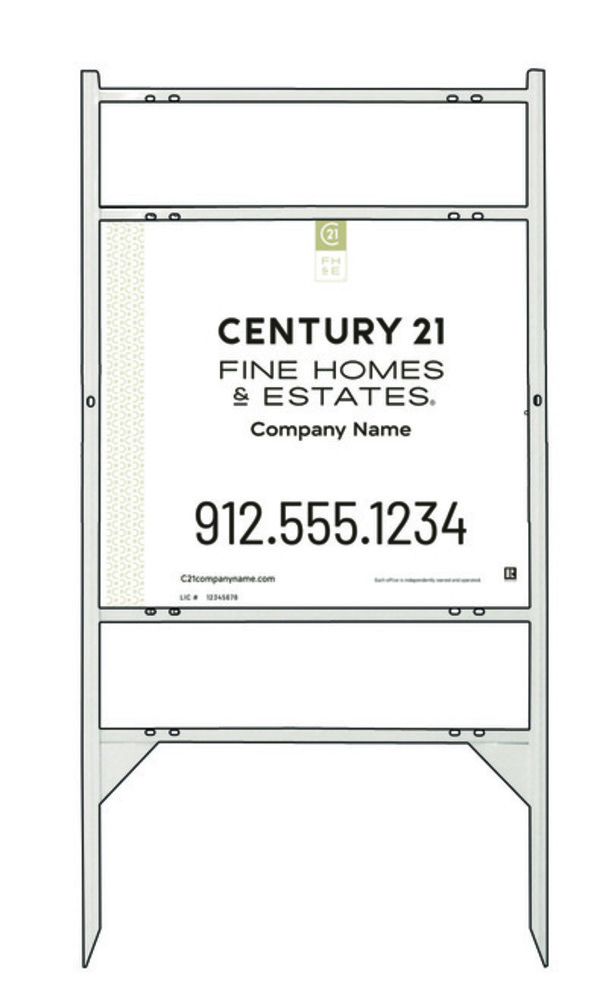 Thor Frame Unit 22x24 Aluminum White  - Century 21 | Lowen Sign