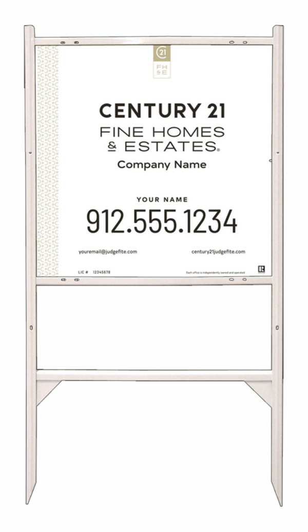 Gibraltar Frame 24x24 Aluminum White - Century 21 | Lowen Sign