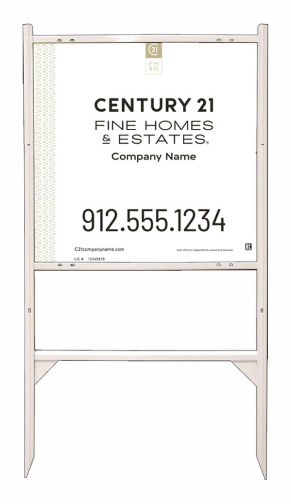 Gibraltar Frame 24x24 Aluminum White  - Century 21 | Lowen Sign