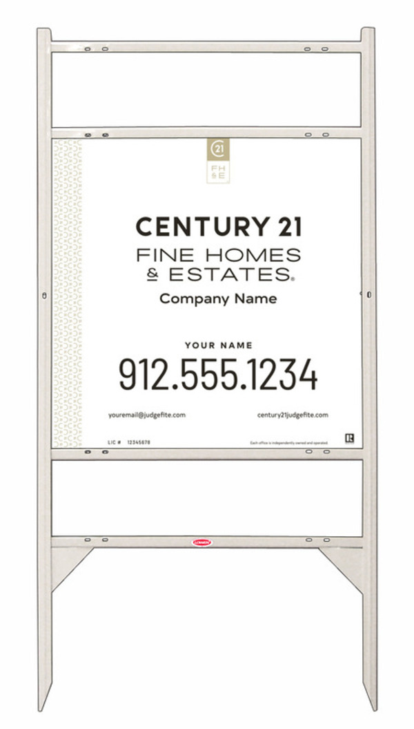 Thor Frame 24x24 Aluminum White - Century 21 | Lowen Sign