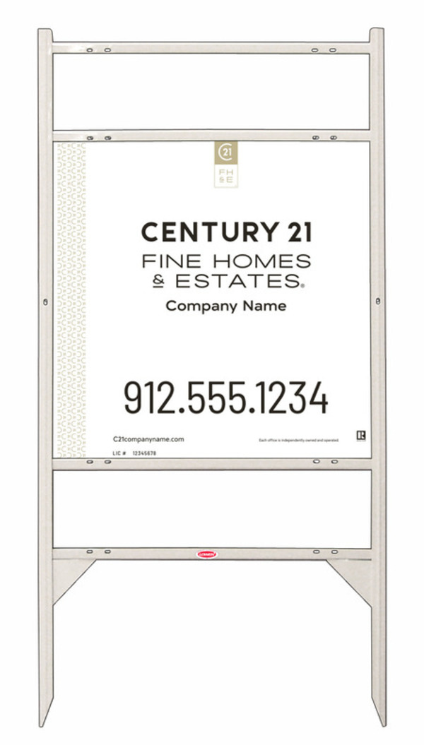 Thor Frame 24x24 Aluminum White  - Century 21 | Lowen Sign