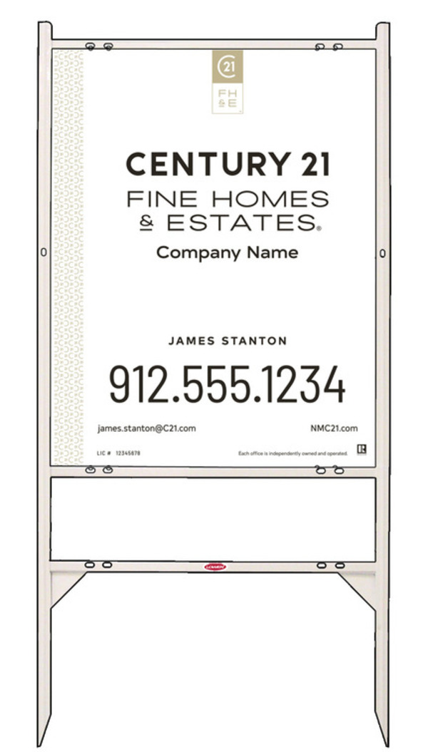 Gibraltar Frame 30x24 Steel White Standard - Century 21 | Lowen Sign