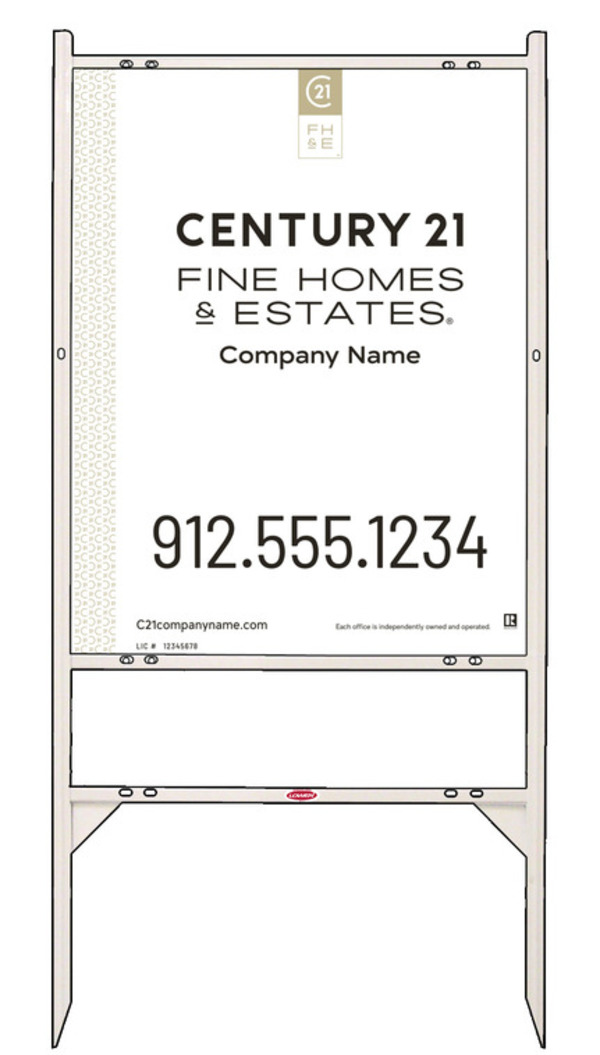 Gibraltar Frame Unit 30x24 Aluminum White  - Century 21 | Lowen Sign