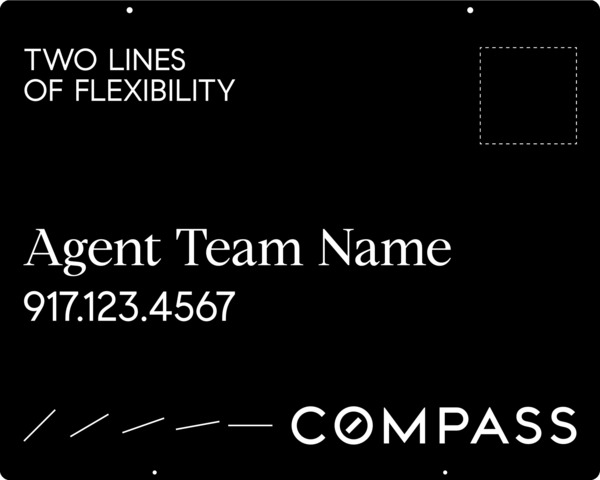 Hanging Agent Sign Panel, 24h x 30w, Steel - Vertical Logo