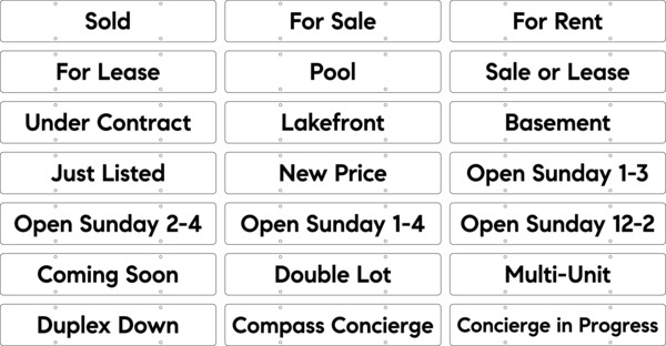 Message Sign Rider, 6h x 30, White