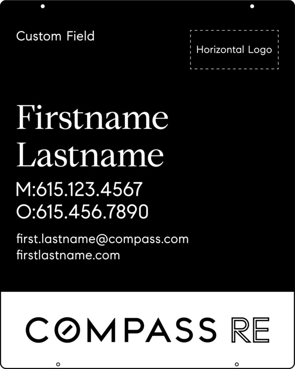 Hanging Agent Sign Panel, 30h x 24w, 3MM Aluminum Composite