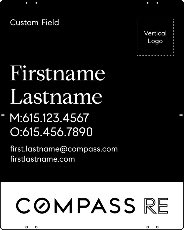 Agent Sign Panel, 30h x 24w, 3MM Aluminum Composite