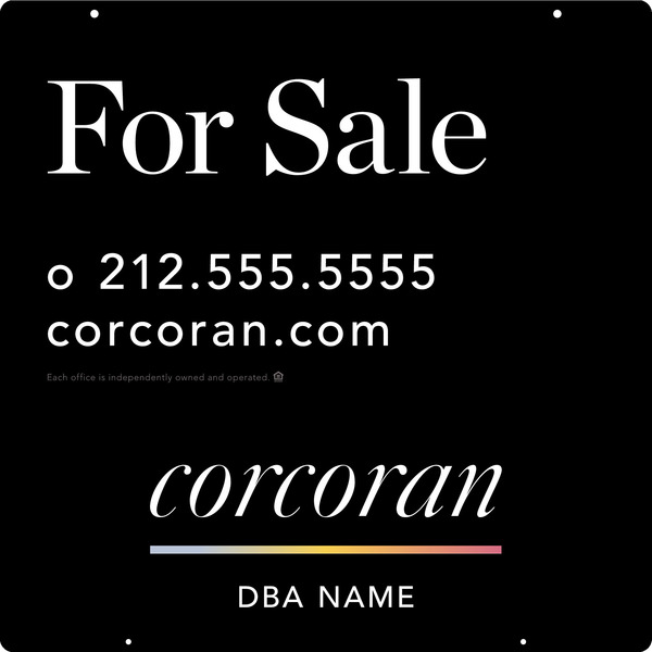 Office Hanging Sign Panel, 24h x 24w, Steel