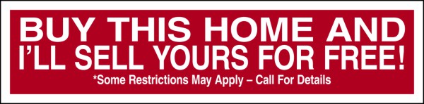 Real Estate Sign Rider, 4mm Corrugated Plastic 6h x 24w