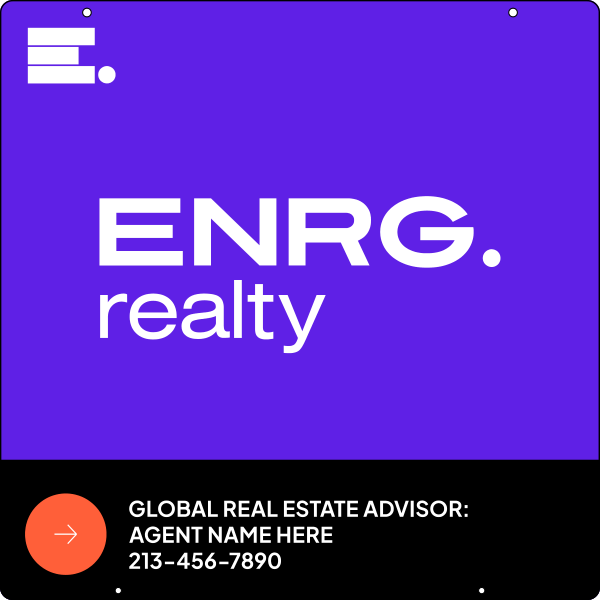 Agent Name Hanging Sign Panel, 24h x 24w, 3MM Aluminum Composite