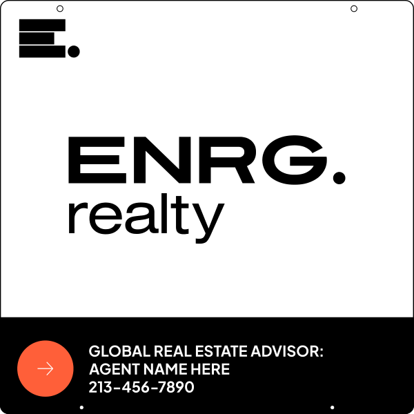 Agent Name Hanging Sign Panel, 24h x 24w, .063 Aluminum