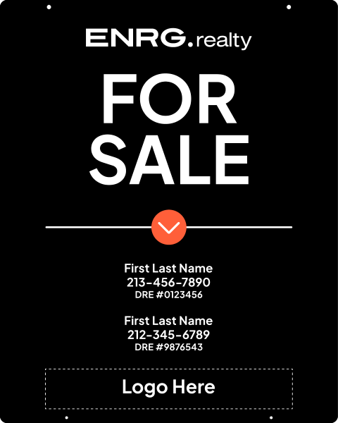 Agent For Sale Hanging Sign Panel, 30h x 24w, Steel