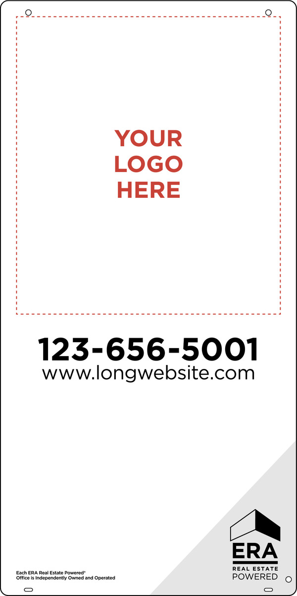 Hanging Logo Sign Panel, 36h x 18w, Steel