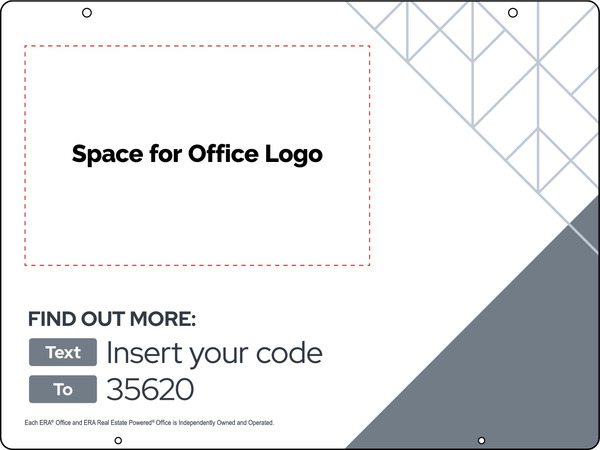 Hanging Text Info Code Sign Panel, 18h x 24w, Steel